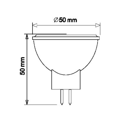 LED Žarnica GU5,3/MR16/5W/12V 3000K