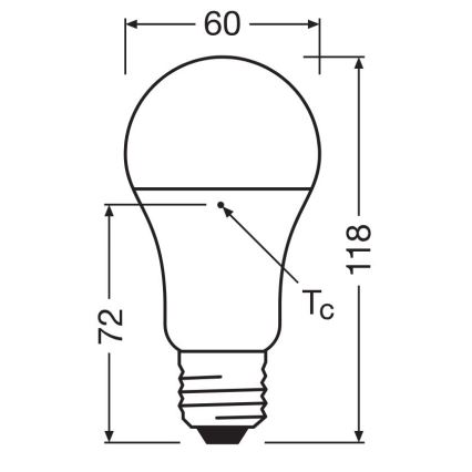 LED Žarnica iz reciklirane plastike A100 E27/14W/230V 4000K - Osram