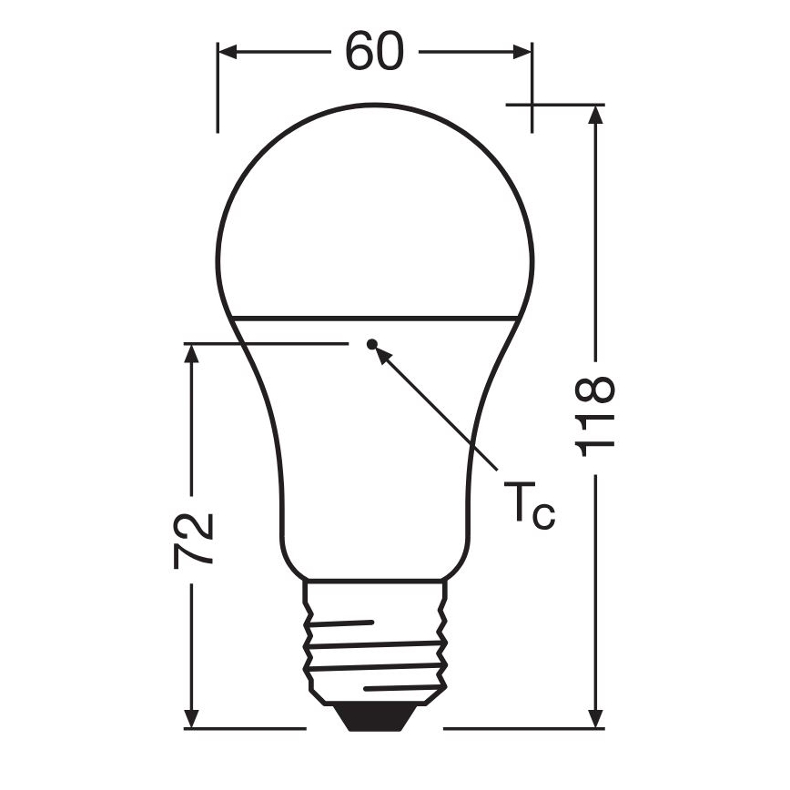 LED Žarnica iz reciklirane plastike A100 E27/14W/230V 4000K - Osram