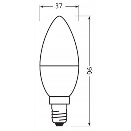 LED Žarnica iz reciklirane plastike B40 E14/4,9W/230V 2700K - Ledvance