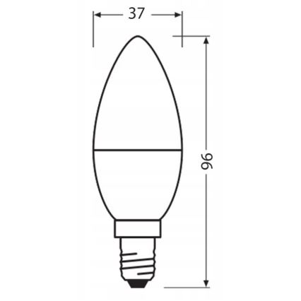 LED Žarnica iz reciklirane plastike B40 E14/4,9W/230V 4000K - Ledvance