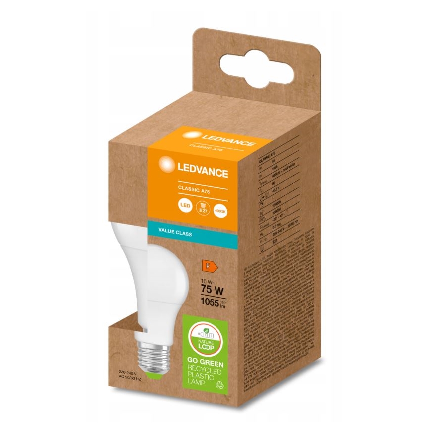 LED Žarnica iz reciklirane plastike E27/10W/230V 4000K - Ledvance