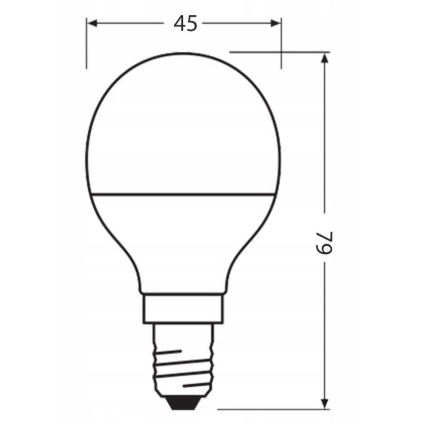 LED Žarnica iz reciklirane plastike P45 E14/4,9W/230V 2700K - Ledvance