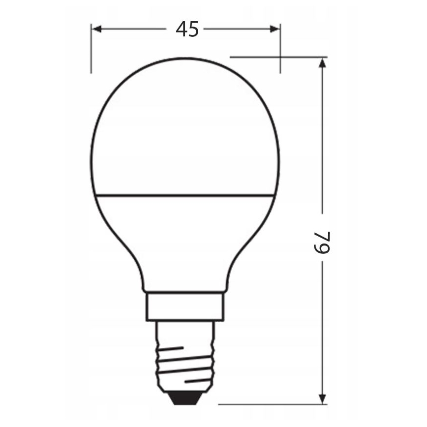 LED Žarnica iz reciklirane plastike P45 E14/4,9W/230V 2700K - Ledvance