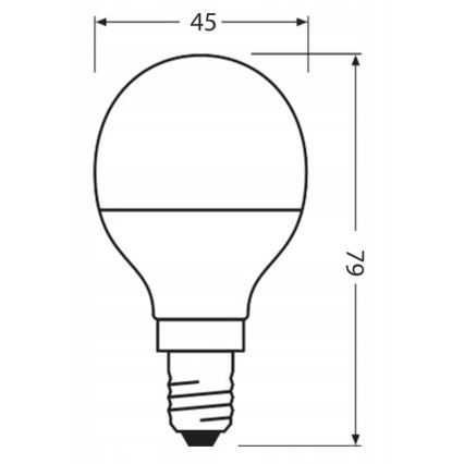 LED Žarnica iz reciklirane plastike P45 E14/4,9W/230V 4000K - Ledvance