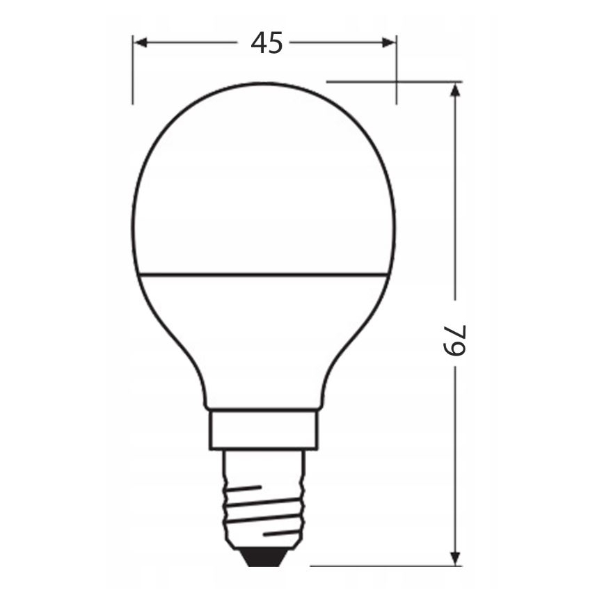 LED Žarnica iz reciklirane plastike P45 E14/4,9W/230V 4000K - Ledvance