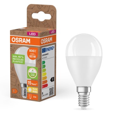 LED žarnica iz reciklirane plastike P45 E14/7,5W/230V 2700K - Osram