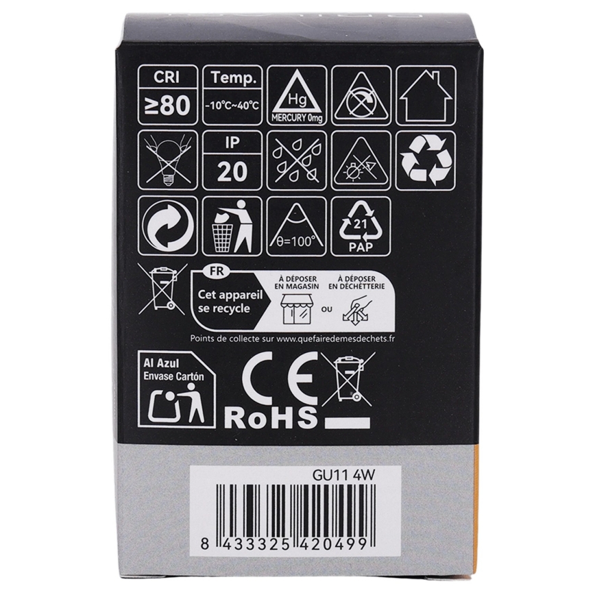 LED žarnica MR11 GU10/4W/230V 3000K - Brilagi