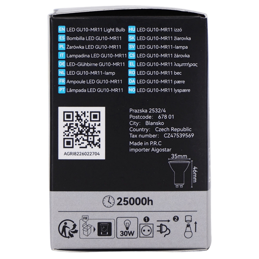 LED žarnica MR11 GU10/4W/230V 3000K - Brilagi