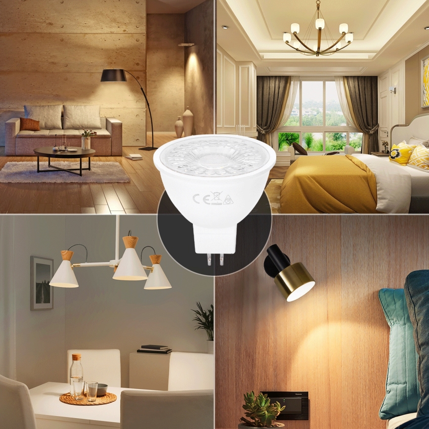 LED Žarnica MR16 GU5,3/6W/12V 3000K - Aigostar