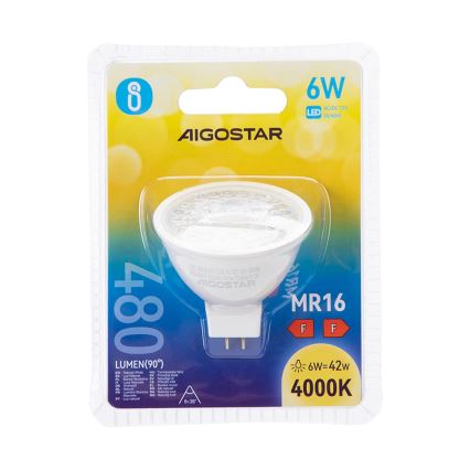 LED Žarnica MR16 GU5,3/6W/12V 4000K - Aigostar