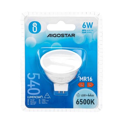 LED Žarnica MR16 GU5,3/6W/12V 6500K - Aigostar