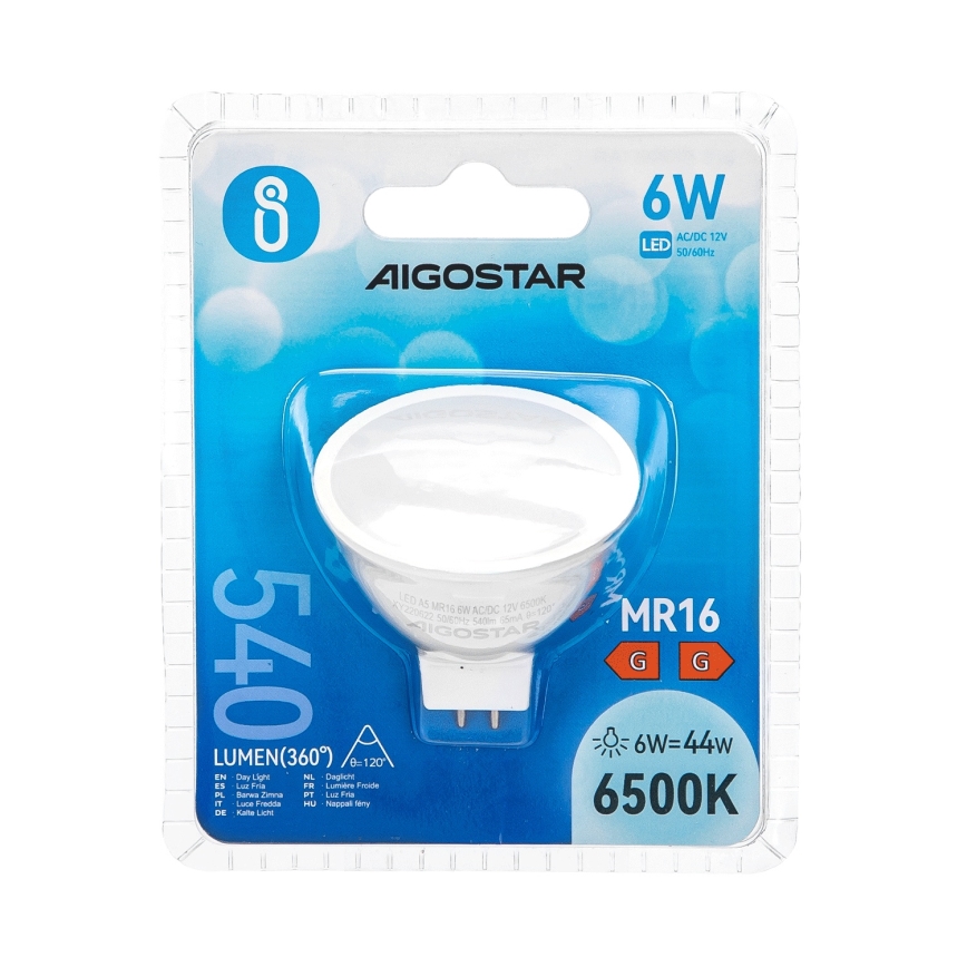 LED Žarnica MR16 GU5,3/6W/12V 6500K - Aigostar