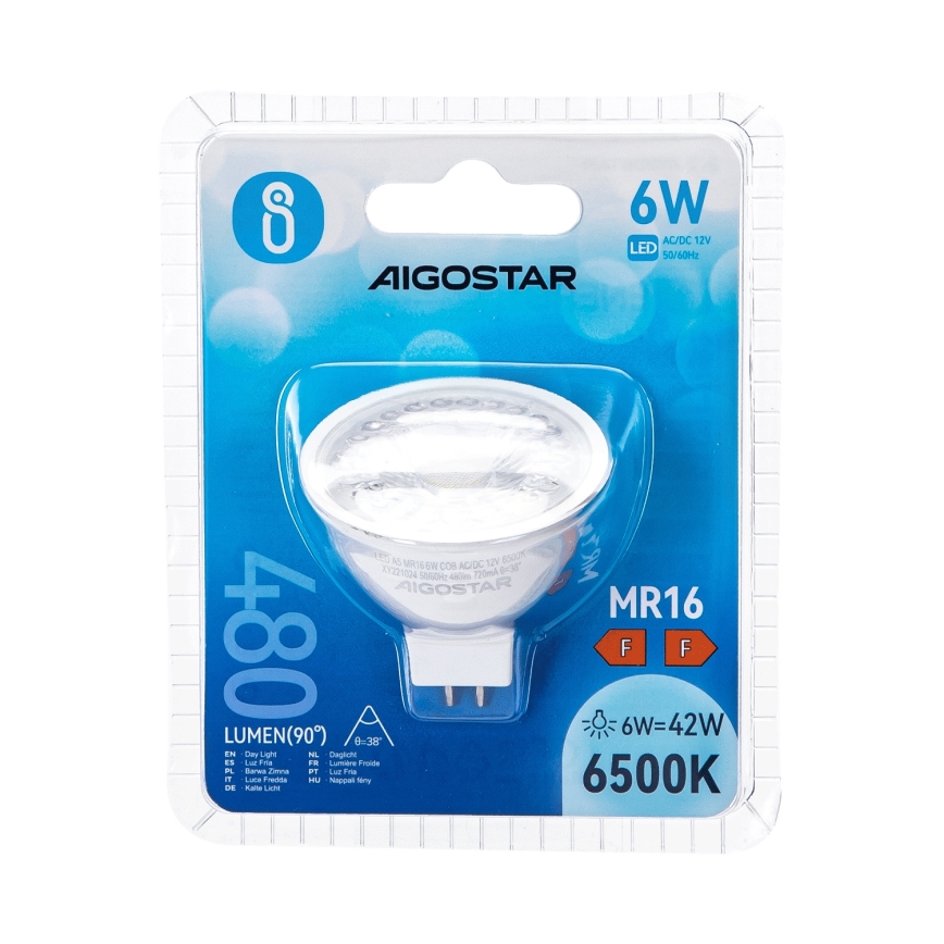 LED Žarnica MR16 GU5,3/6W/12V 6500K - Aigostar