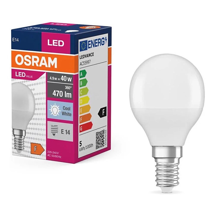 LED Žarnica P40 E14/4,9W/230V 4000K - Osram