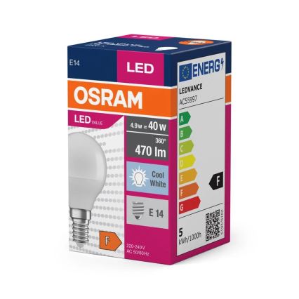 LED Žarnica P40 E14/4,9W/230V 4000K - Osram