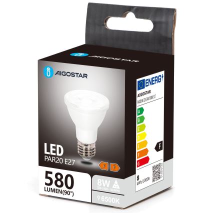 LED Žarnica PAR20 E27/8W/230V 6500K - Aigostar
