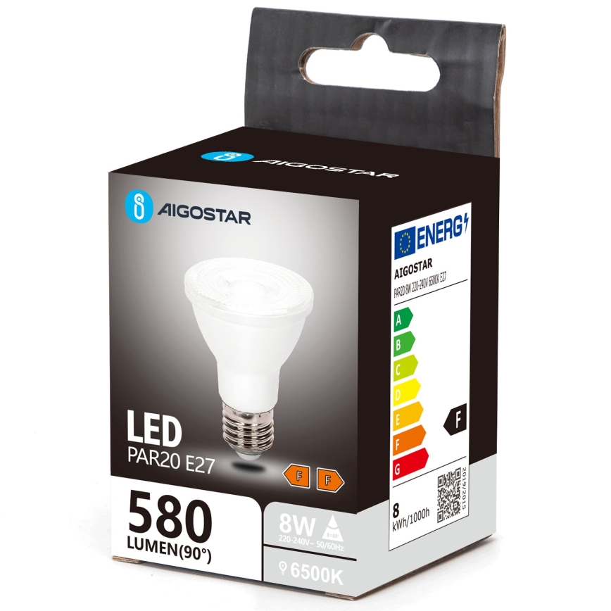 LED Žarnica PAR20 E27/8W/230V 6500K - Aigostar