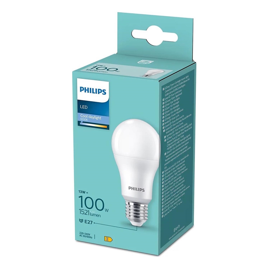 LED Žarnica Philips A60 E27/13W/230V 6500K