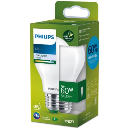 LED Žarnica Philips A60 E27/4W/230V 4000K