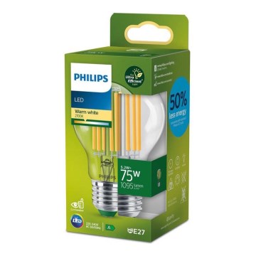 LED Žarnica Philips A60 E27/5,2W/230V 2700K