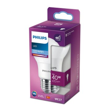 LED Žarnica Philips A60 E27/5W/230V 6500K