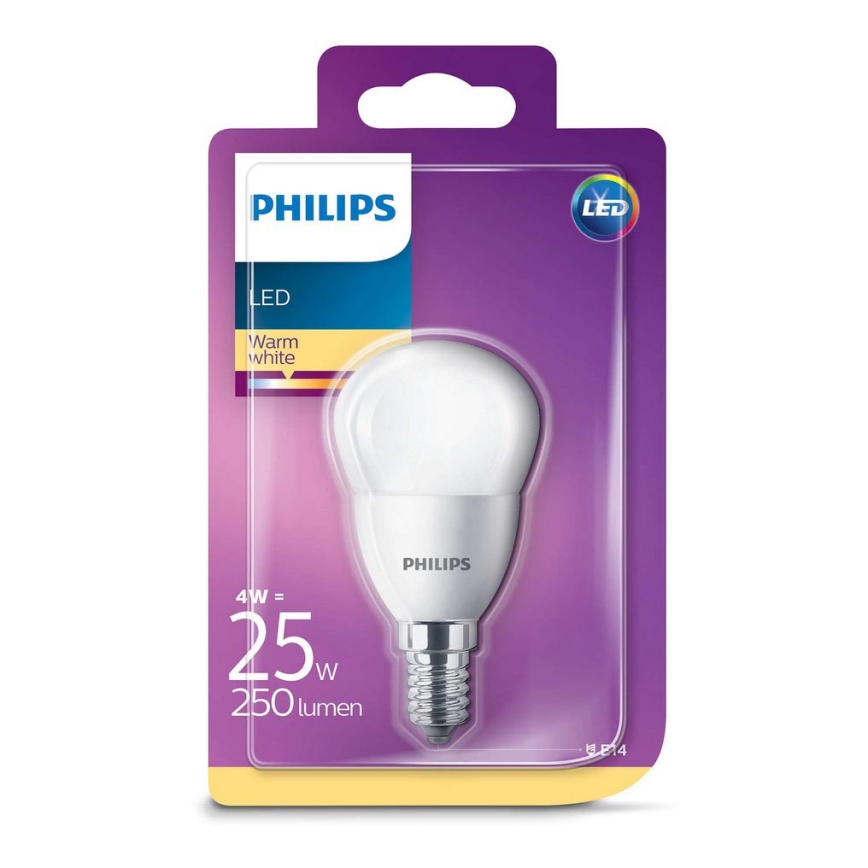 LED žarnica Philips E14/4W/230V - LUSTER mlečna