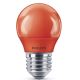 LED Žarnica Philips E27/3,1W/230V rdeča