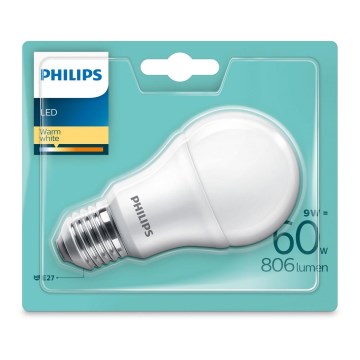 LED Žarnica Philips E27/9W/230V 2700K