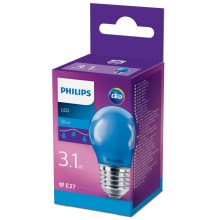 LED Žarnica Philips P45 E27/3,1W/230V modra