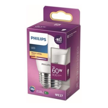 LED Žarnica Philips P48 E27/7W/230V 2700K