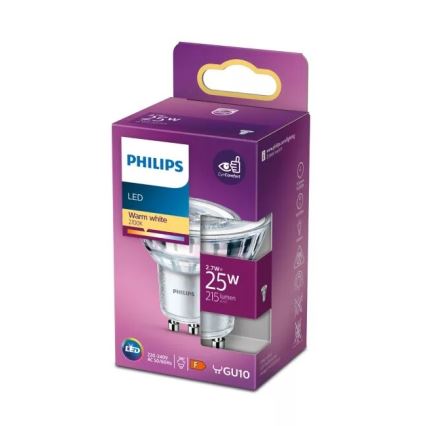LED Žarnica Philips PAR16 GU10/2,7W/230V 2700K