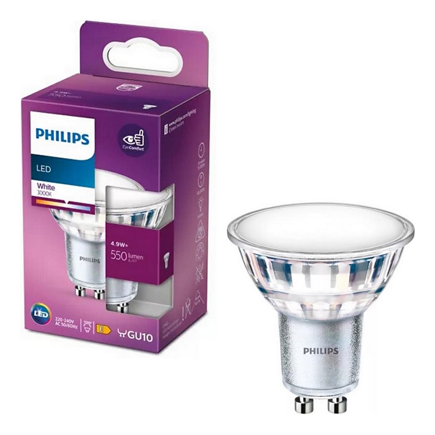 LED Žarnica Philips PAR16 GU10/4,9W/230V 3000K