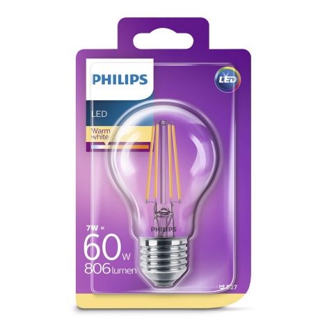 LED Žarnica Philips VINTAGE A60 E27/7W/230V 2700K