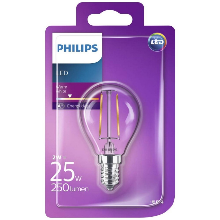 LED Žarnica Philips VINTAGE E14/2W/230V 2700K