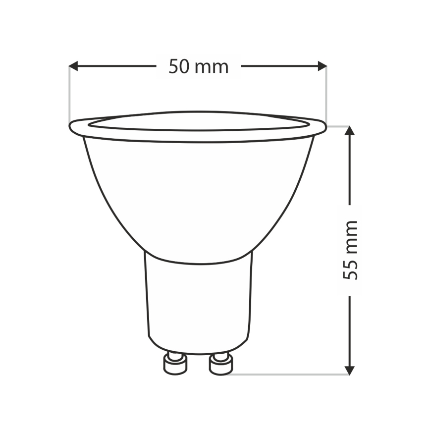 LED Žarnica Qtec GU10/8W/230V 2700K