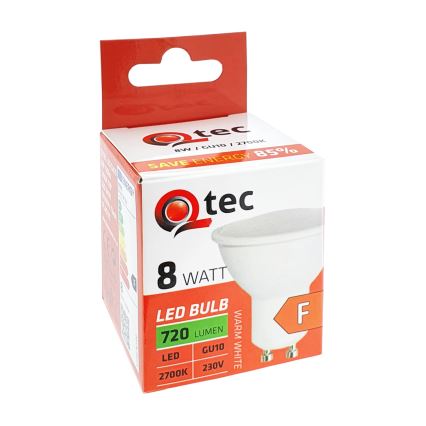 LED Žarnica Qtec GU10/8W/230V 2700K