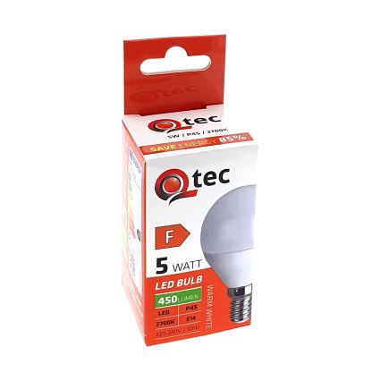 LED Žarnica Qtec P45 E14/5W/230V 2700K
