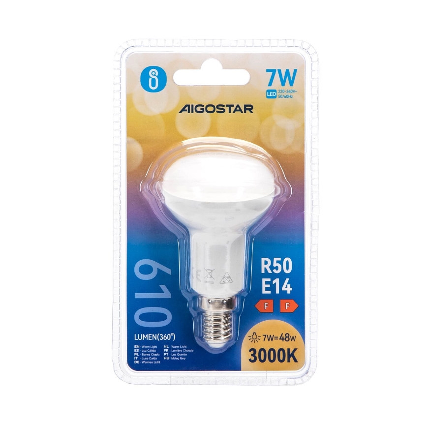 LED Žarnica R50 E14/7W/230V 3000K - Aigostar