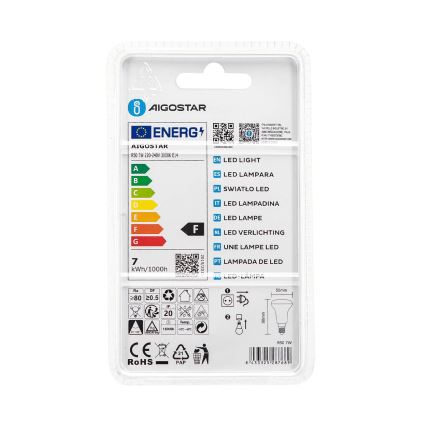LED Žarnica R50 E14/7W/230V 3000K - Aigostar