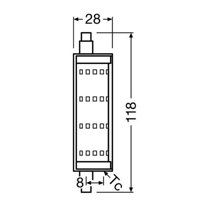 LED žarnica R7s/13W/230V 2700K 118 mm