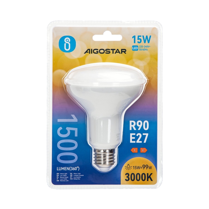 LED Žarnica R90 E27/15W/230V 3000K - Aigostar