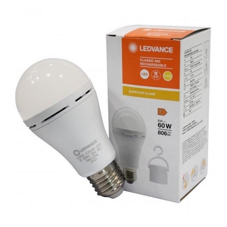 LED Žarnica RECHARGEABLE A60 E27/8W/230V 2700K - Ledvance