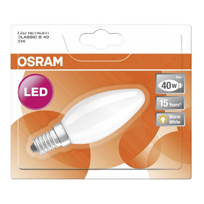 LED Žarnica RETROFIT B40 E14/4W/230V 2700K - Osram