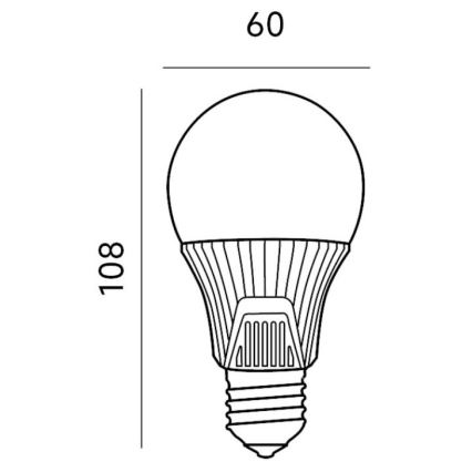 LED Žarnica s senzorjem E27/9W/230V 6500K