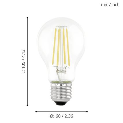 LED žarnica s senzorjem mraka VINTAGE A60 E27/6W/230V 3000K - Eglo 11886
