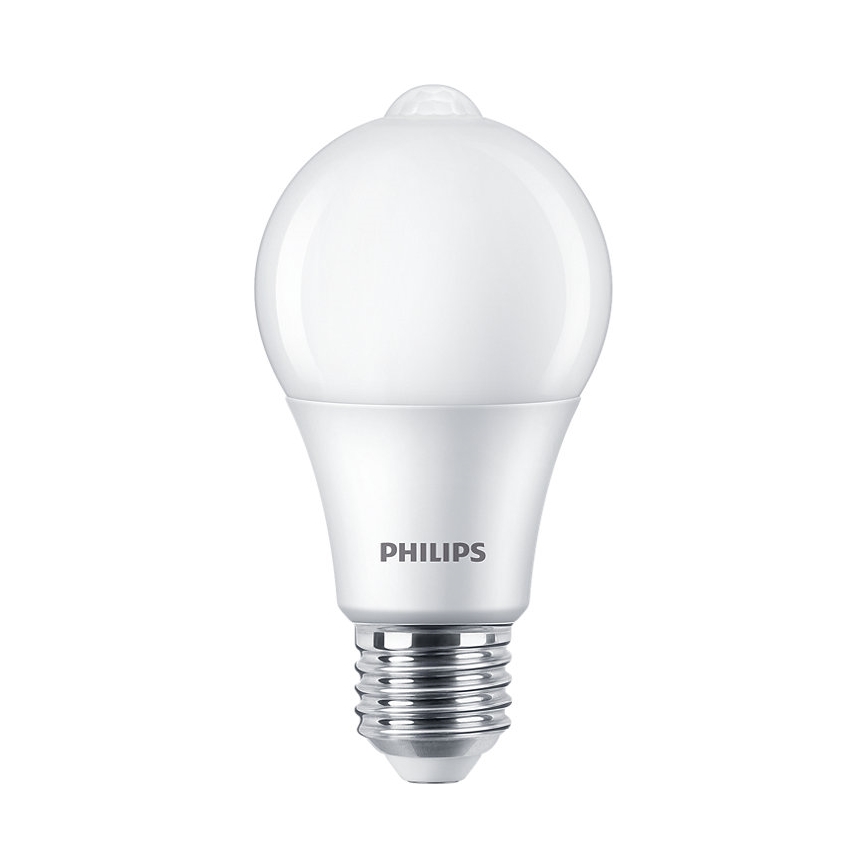 LED Žarnica s senzorjem Philips A60 E27/8W/230V 2700K