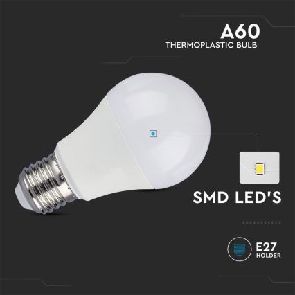 LED Žarnica SAMSUNG CHIP A60 E27/8,5W/230V 3000K