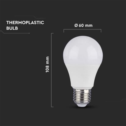 LED Žarnica SAMSUNG CHIP A60 E27/8,5W/230V 3000K