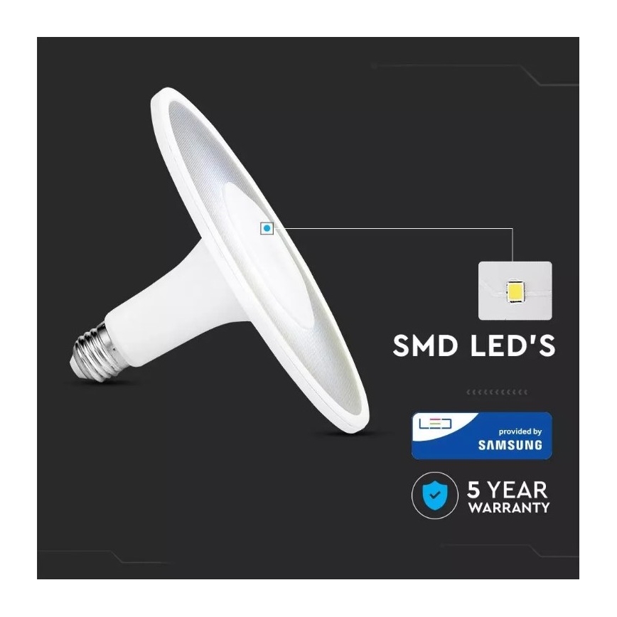 LED Žarnica SAMSUNG CHIP UFO E27/18W/230V 120° 6400K